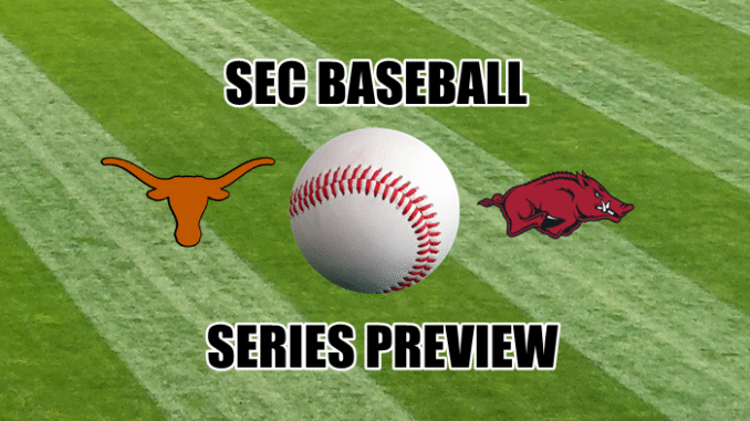SEC Baseball Series Preview Images Texas at Arkansas
